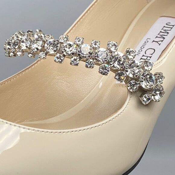 Jimmy Choo Bing Patent Crystal-Strap Pumps size 38 - Picture 13 of 16